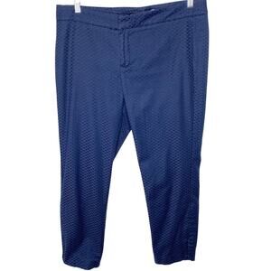 Crosby Blue Still Cropped Zipper Ankle Business Dress Pants 12